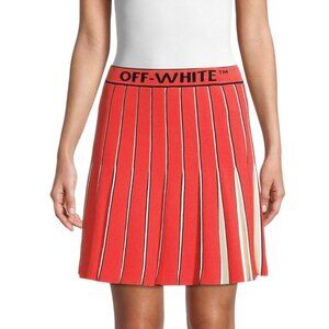 Knit Pleated Logo Skirt